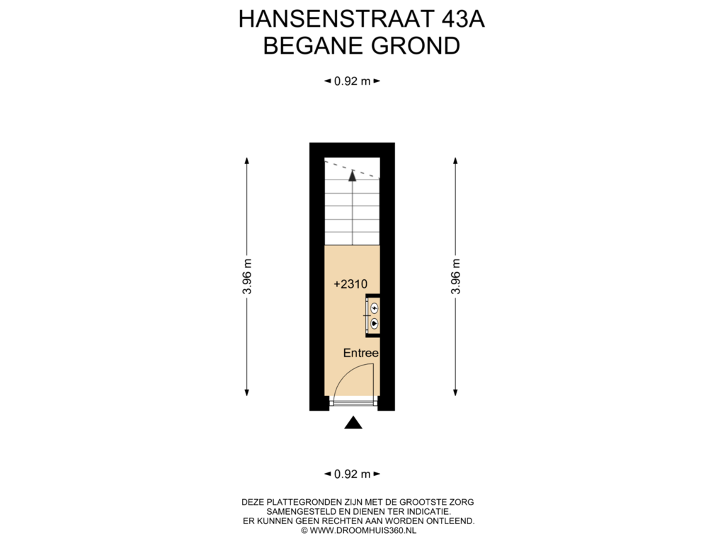 View floorplan of Begane Grond of Hansenstraat 43-A