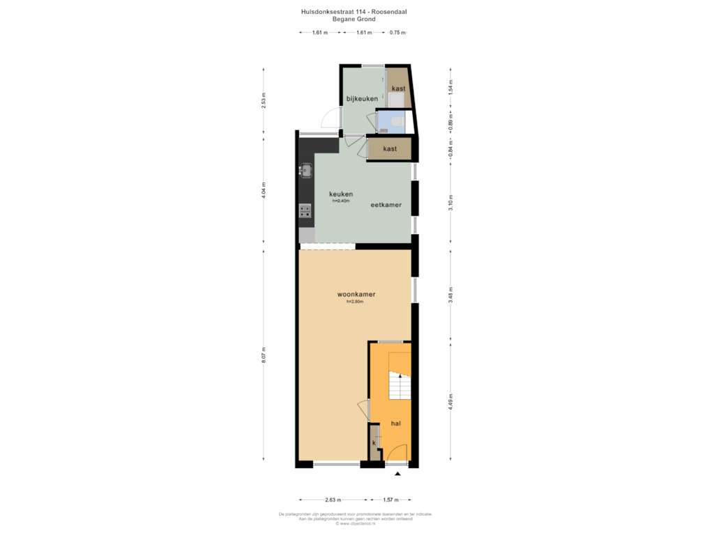 Bekijk plattegrond van Begane Grond van Hulsdonksestraat 114