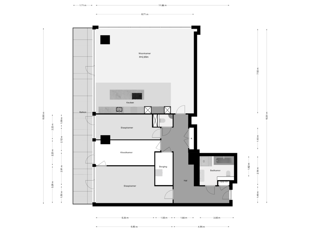 Bekijk plattegrond van 20e Verdieping van Wilhelminakade 393