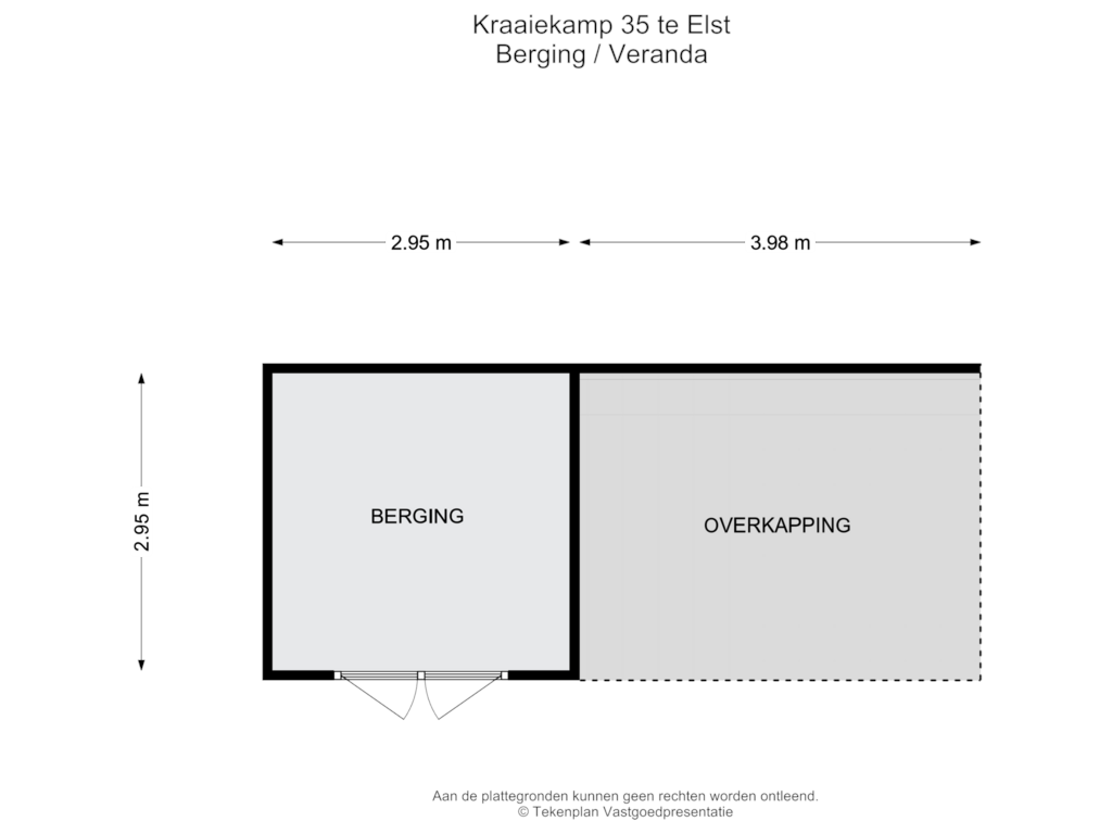 Bekijk plattegrond van Berging / Veranda van Kraaiekamp 35