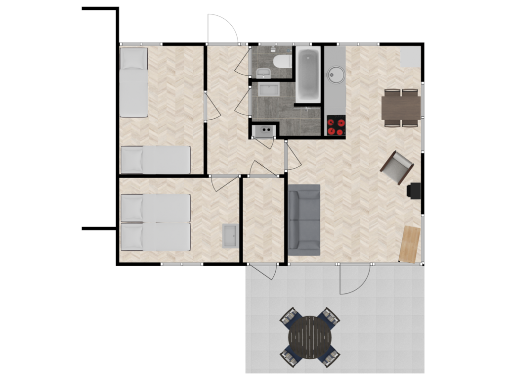 Bekijk plattegrond van Begane grond van Krimweg 538-H206