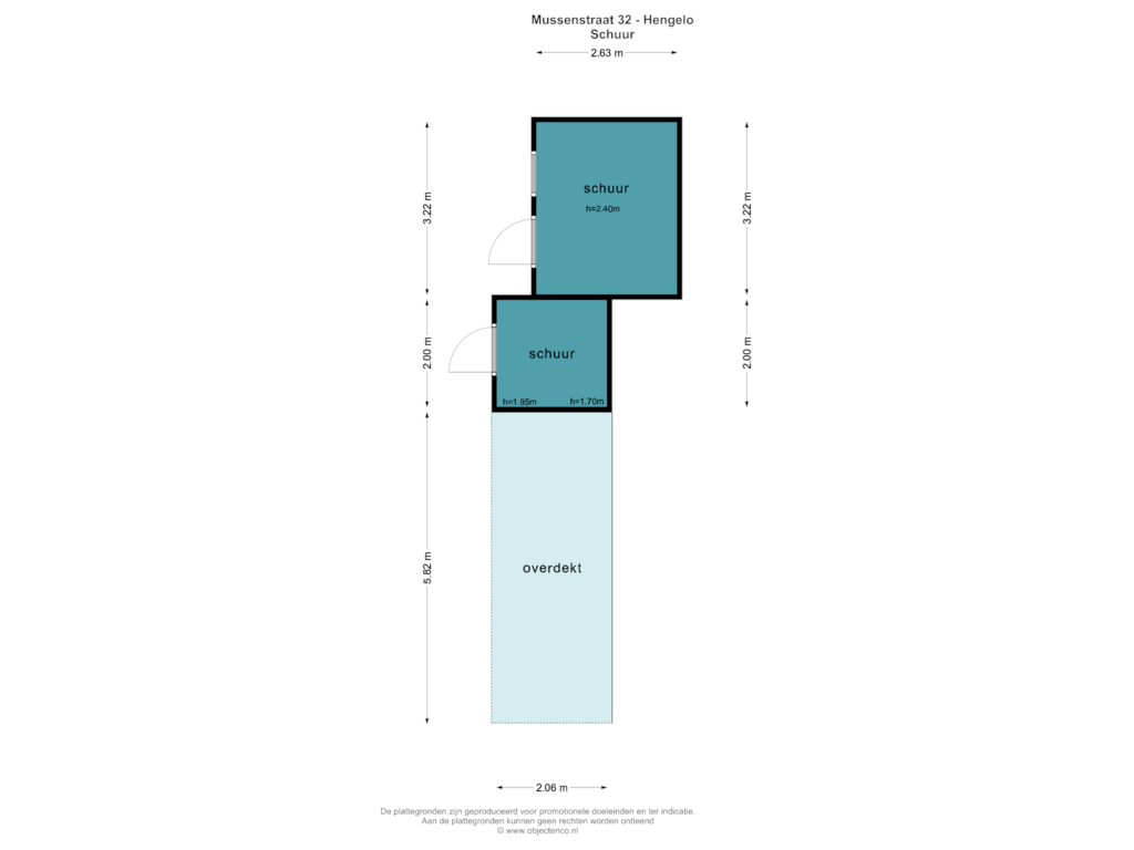 Bekijk plattegrond van SCHUUR van Mussenstraat 32