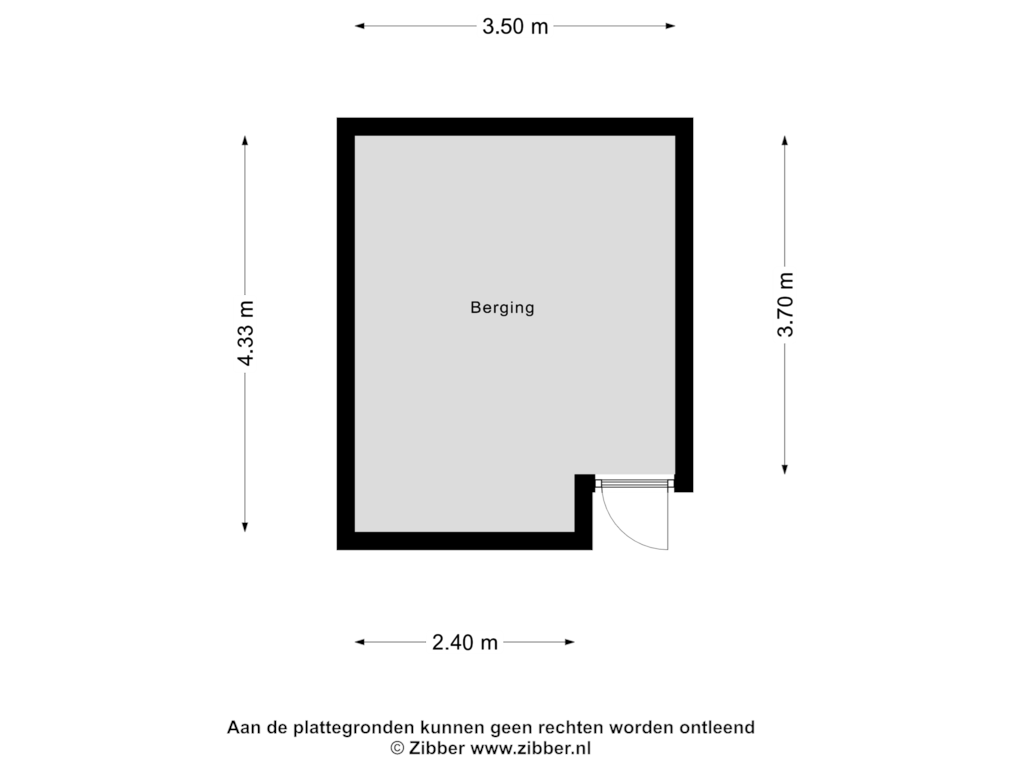 Bekijk plattegrond van Berging van Vrangendael 58-I