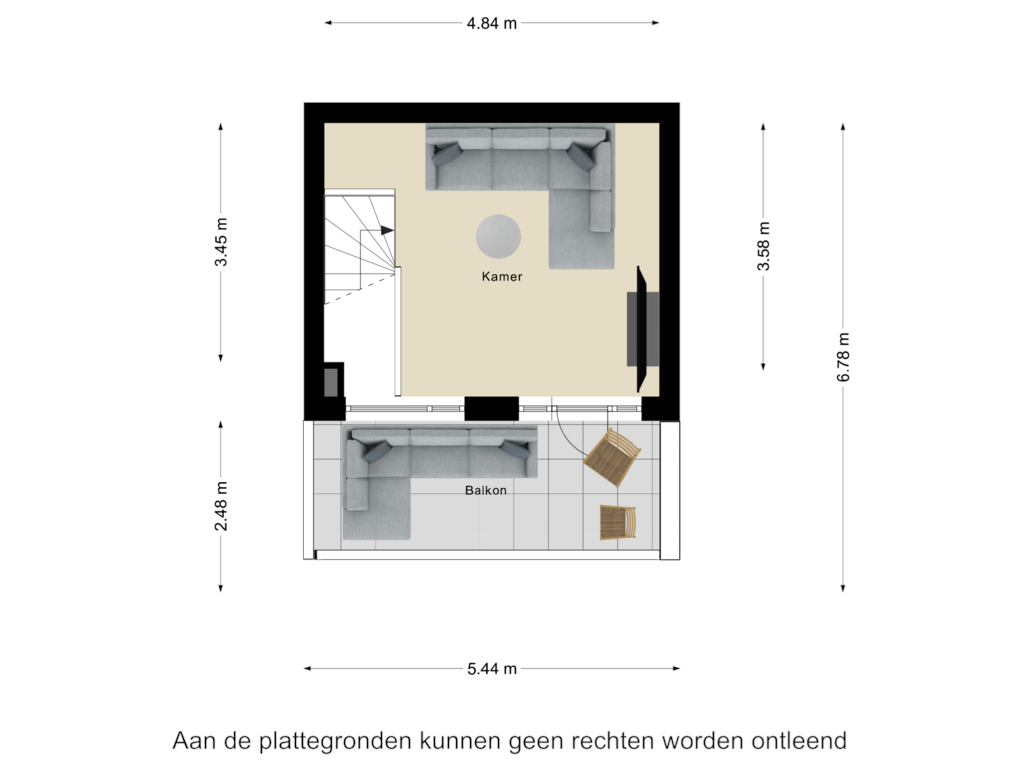 Bekijk plattegrond van Derde Verdieping van Jan Weugkade 95