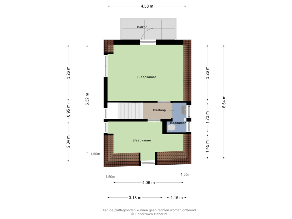 View floorplan of Eerste verdieping of Bovenstraat 37