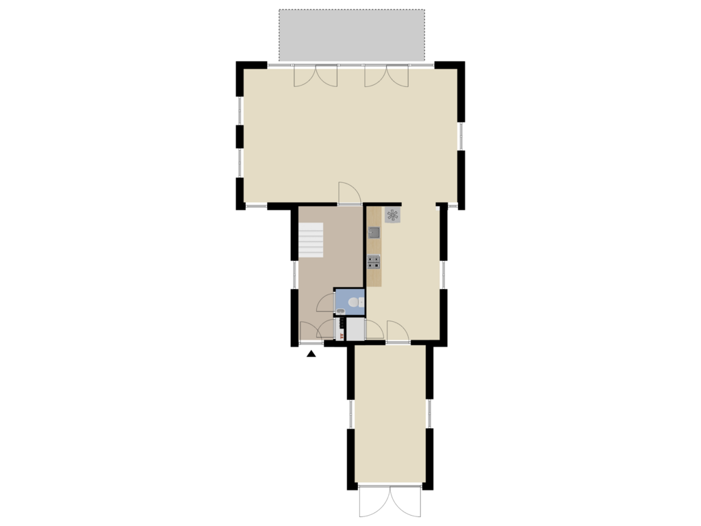 View floorplan of Begane Grond of Glenn Millerlaan 34