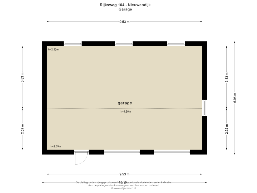 Bekijk plattegrond van Garage van Rijksweg 104