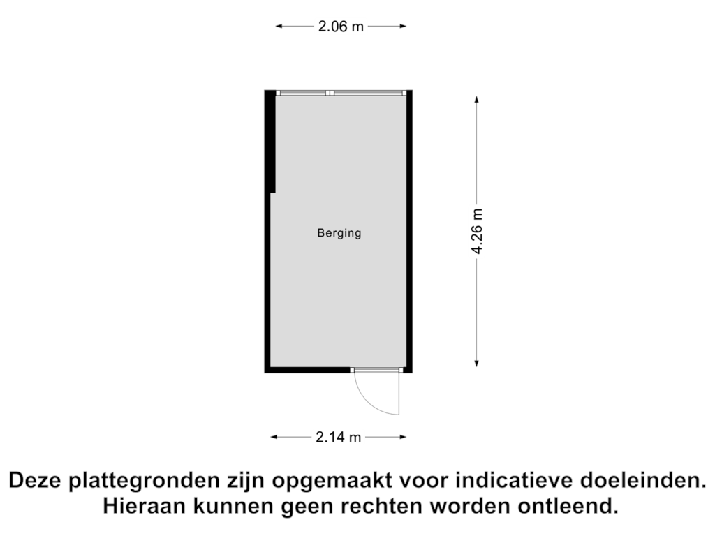 Bekijk plattegrond van Berging van Van Bassenstraat 156