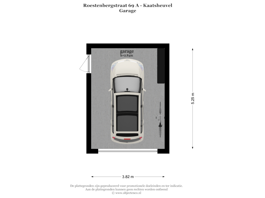 View floorplan of GARAGE of Roestenbergstraat 69-A