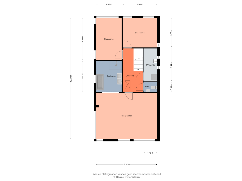 View floorplan of Verdieping of Johanna Westerdijk erf 24