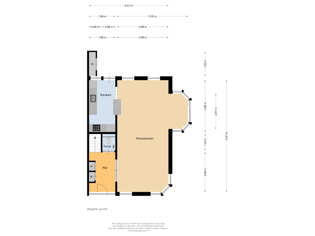 Bekijk plattegrond van Begane grond van Pellekaanstraat 36