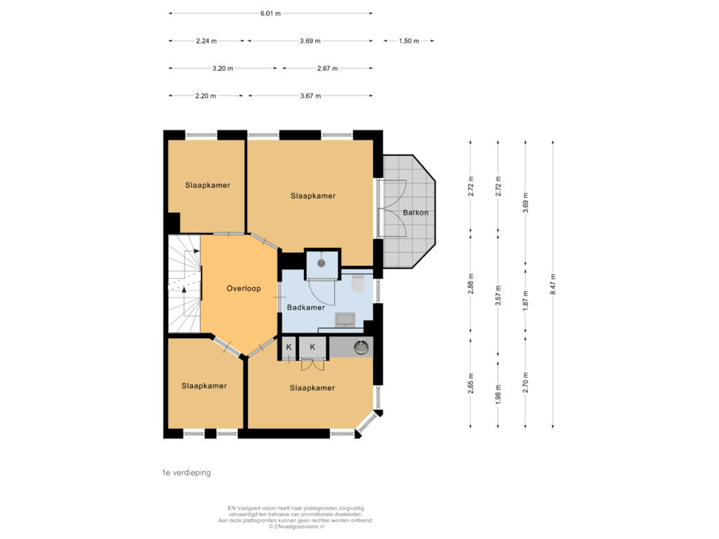 Bekijk plattegrond van 1e verdieping van Pellekaanstraat 36