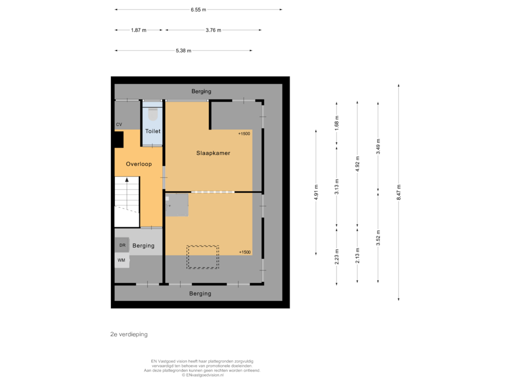 Bekijk plattegrond van 2e verdieping van Pellekaanstraat 36