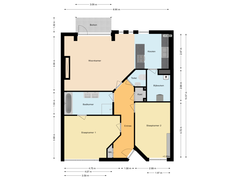 Bekijk plattegrond van Appartement van Het Haagje 117