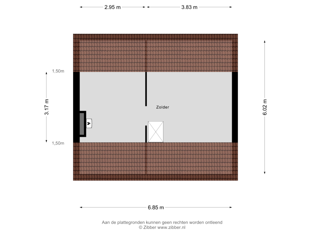 Bekijk plattegrond van Zolder van Johan Frisostraat 20