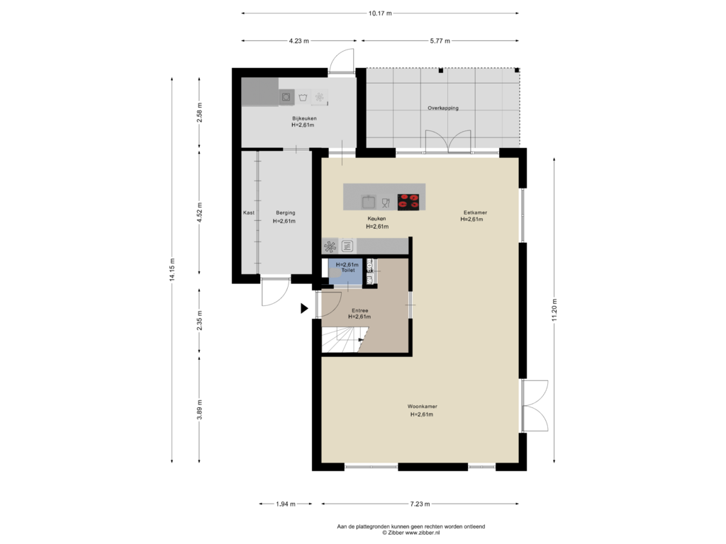 Bekijk plattegrond van Begane Grond van Westdijk 28-A