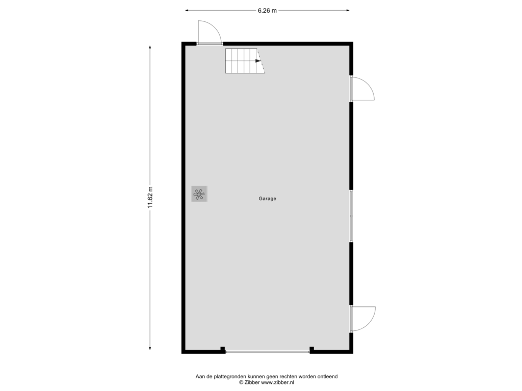 Bekijk plattegrond van Garage van Westdijk 28-A