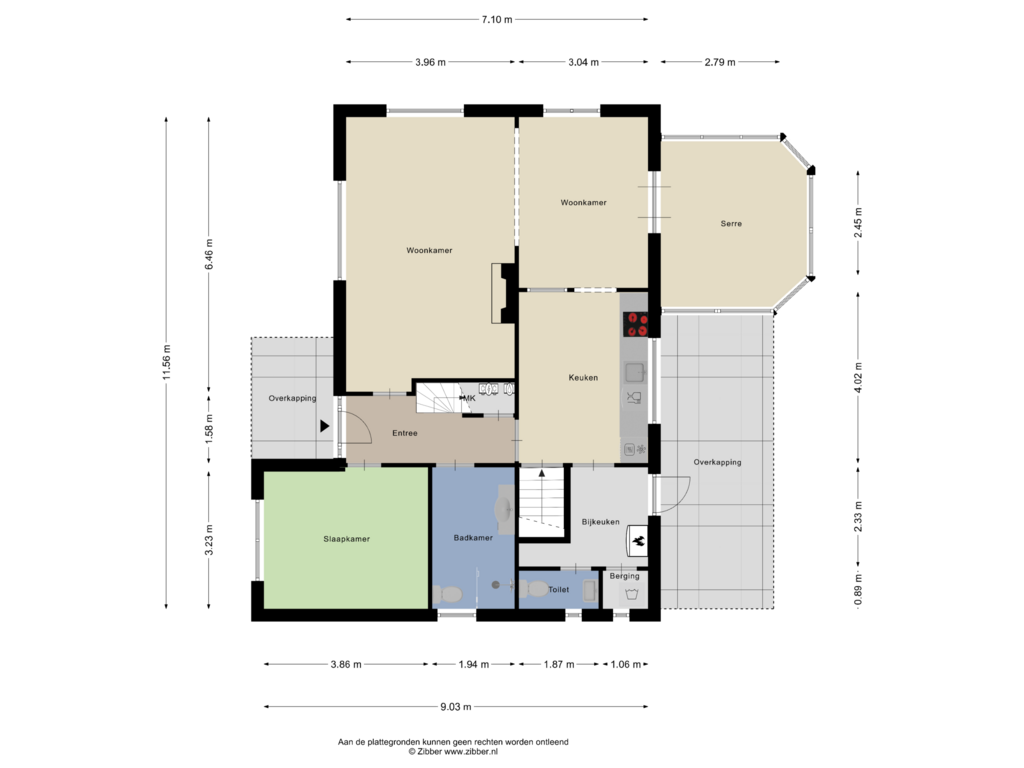 View floorplan of Begane Grond of Elzenstraat 25