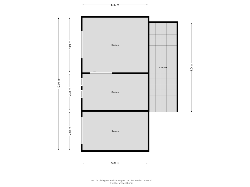 View floorplan of Garage of Elzenstraat 25