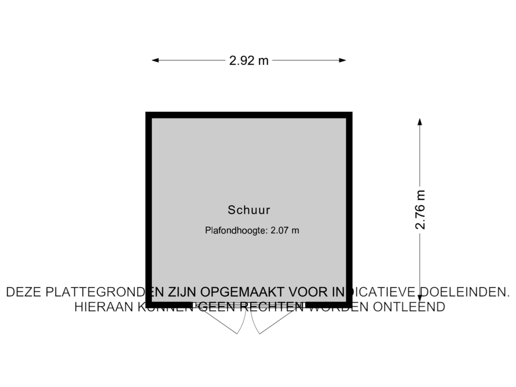 View floorplan of Schuur of Houthakkersweg 40