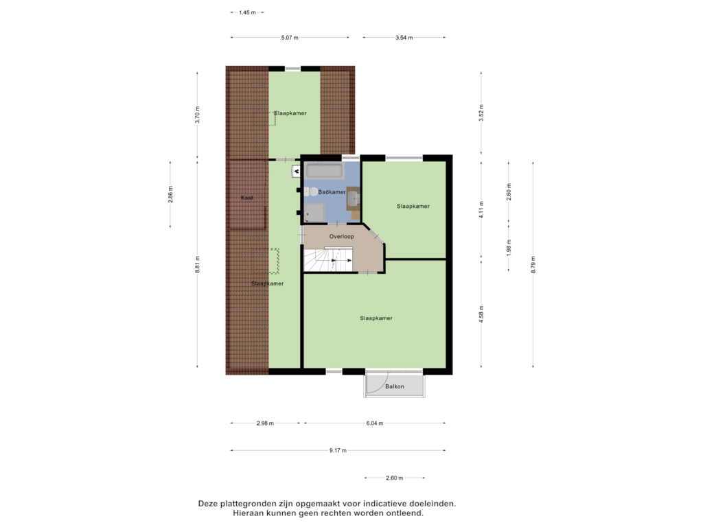 Bekijk plattegrond van Eerste Verdieping van Meijerij 9