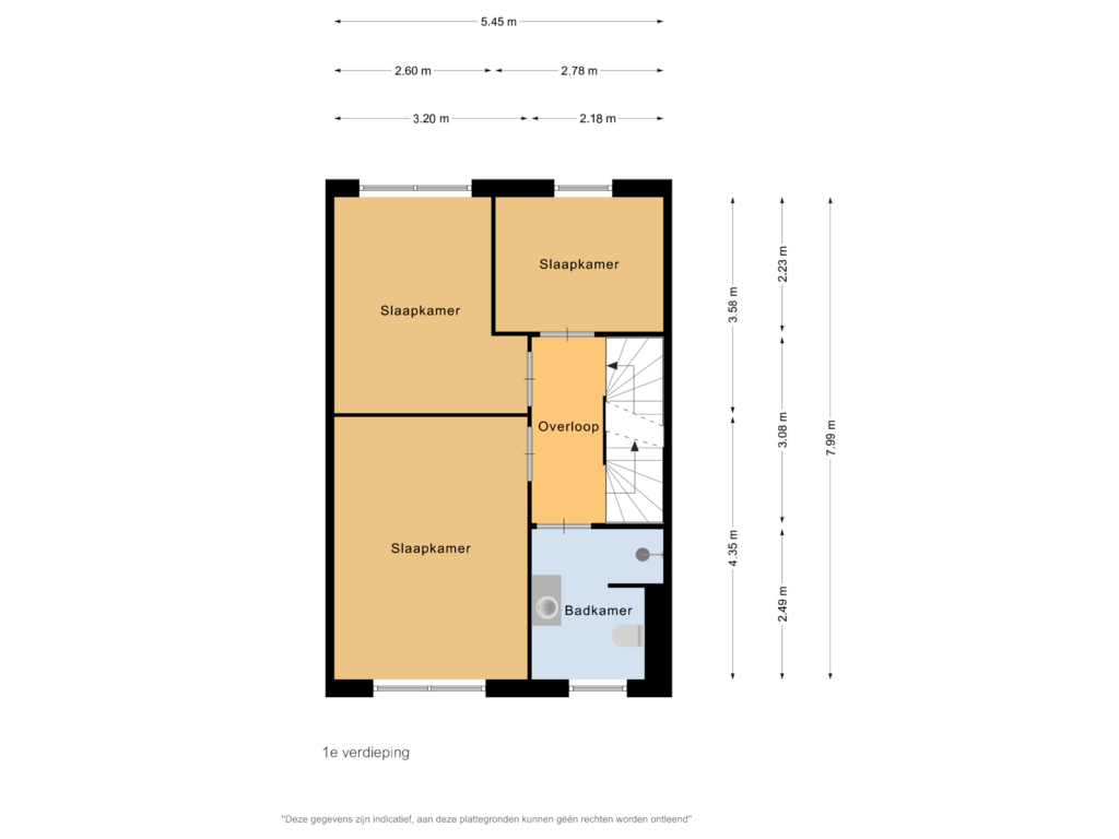 Bekijk plattegrond van 1e verdieping van Florastraat 17