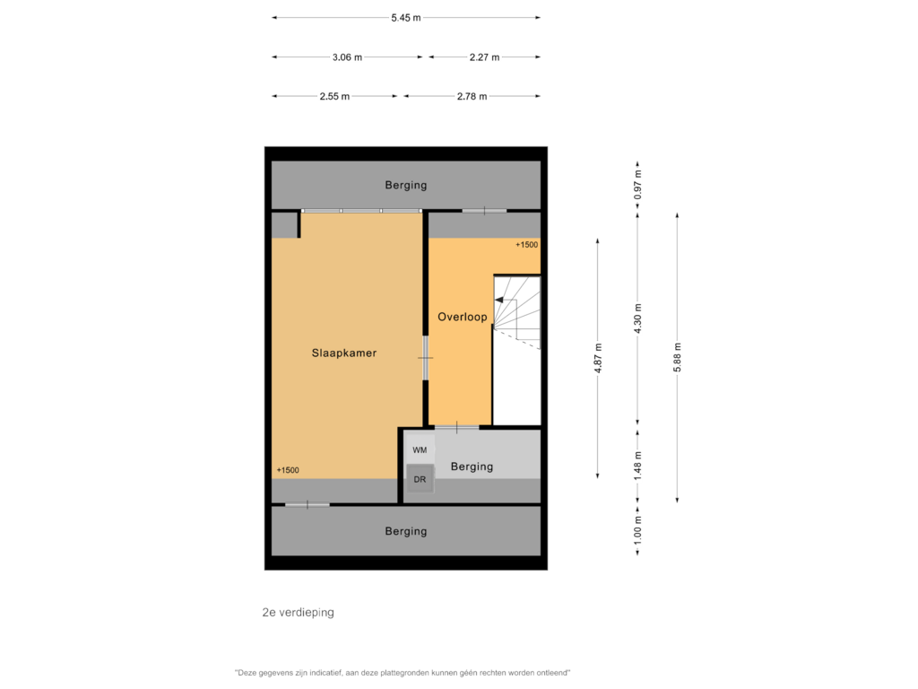 Bekijk plattegrond van 2e verdieping van Florastraat 17