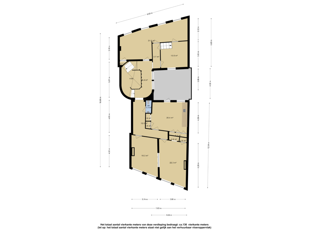 Bekijk plattegrond van BOG-1e verdieping van Nieuwstad 37