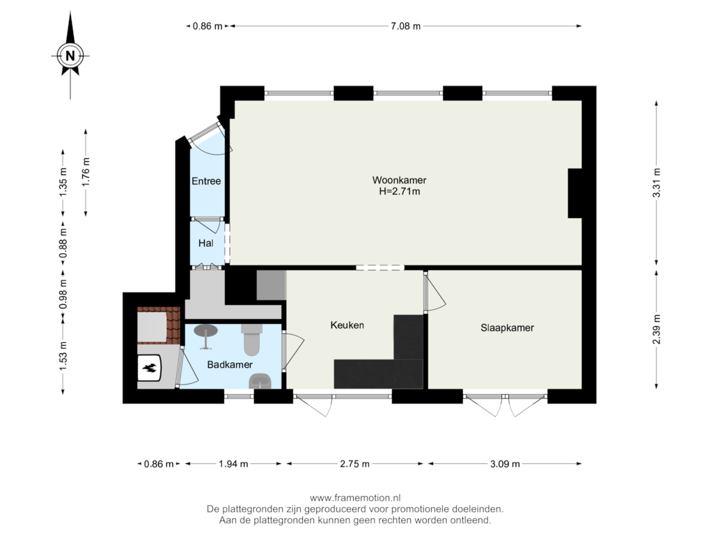 Bekijk plattegrond van Begane Grond van Berkelselaan 114-A