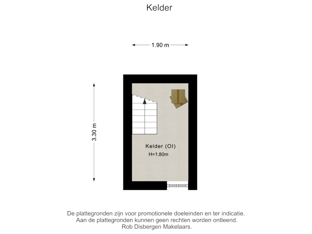 Bekijk plattegrond van Kelder van Kastanjelaan 38