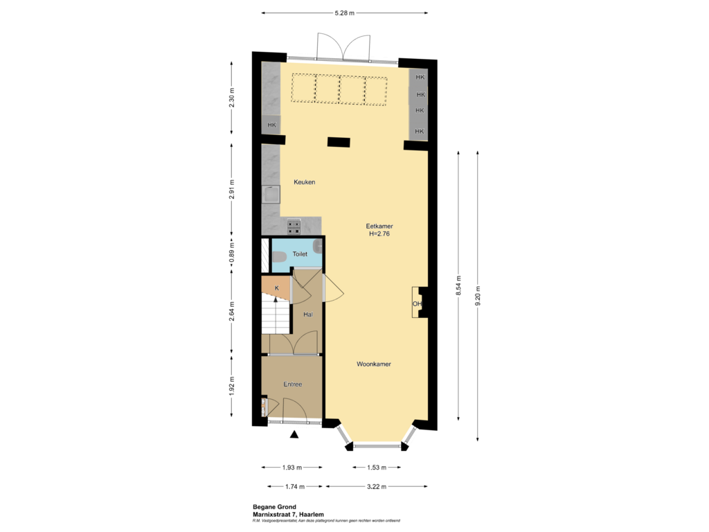 Bekijk plattegrond van Begane Grond van Marnixstraat 7