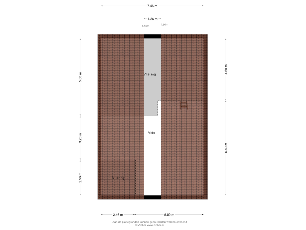 View floorplan of Vliering of Dijkerstraat 2