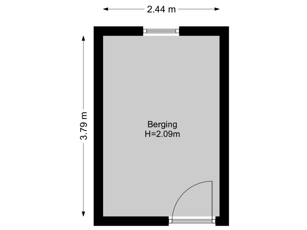 Bekijk plattegrond van Berging van Karel Doormanlaan 59