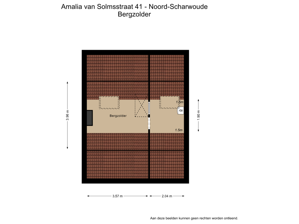 Bekijk plattegrond van Bergzolder van Amalia van Solmsstraat 41