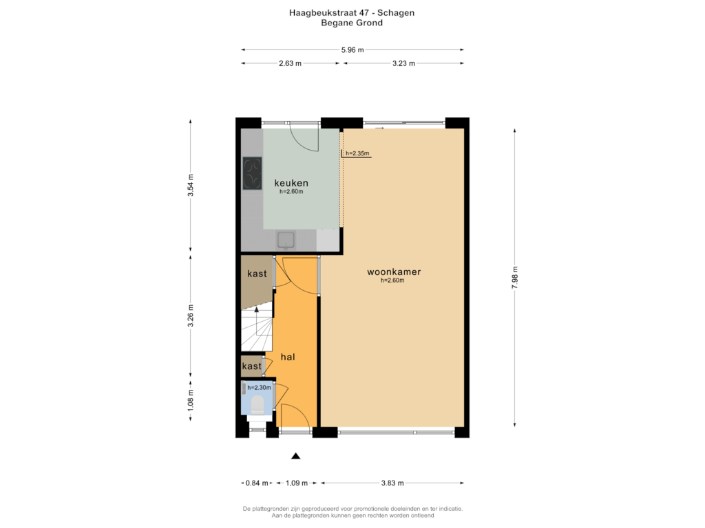 View floorplan of Begane Grond of Haagbeukstraat 47