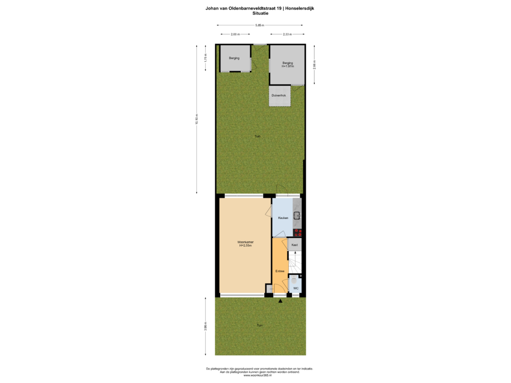 View floorplan of Situatie of Johan van Oldenbarneveldtstraat 19