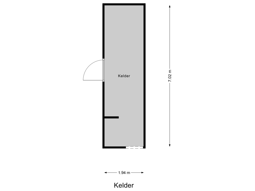 Bekijk plattegrond van Kelder van Kruislandsedijk 11