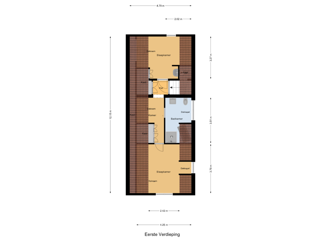 Bekijk plattegrond van Eerste Verdieping van Kruislandsedijk 11