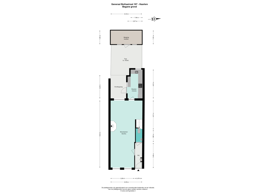 Bekijk plattegrond van Begane grond van Generaal Bothastraat 107