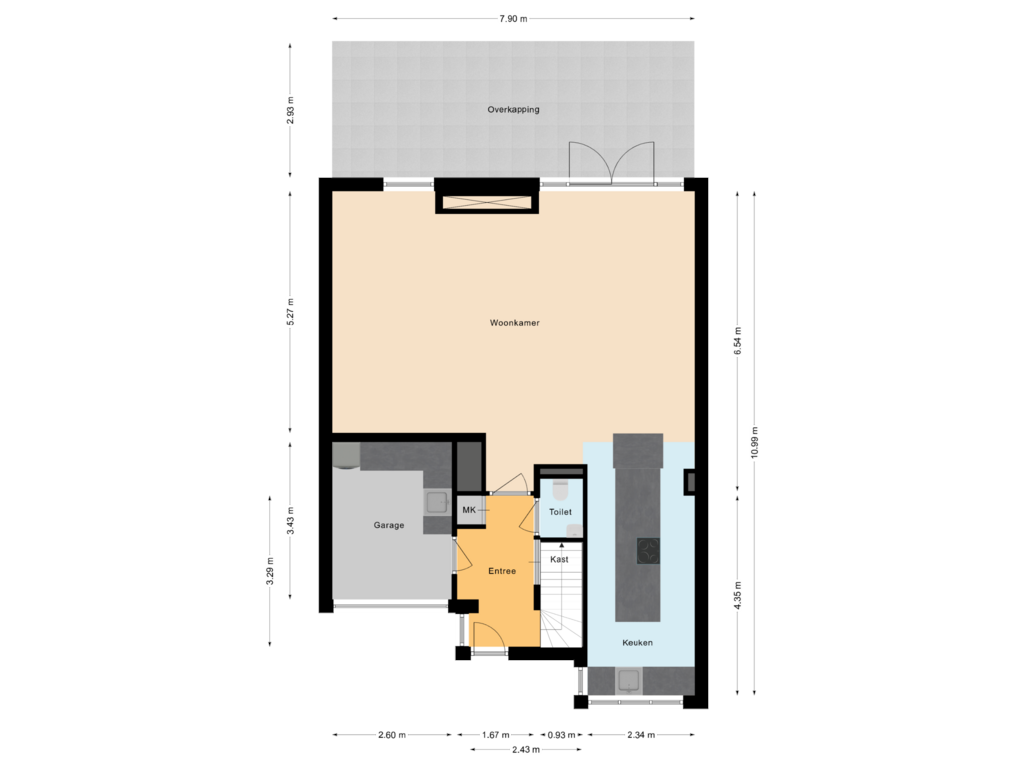 View floorplan of Begane grond of Schildersloot 28