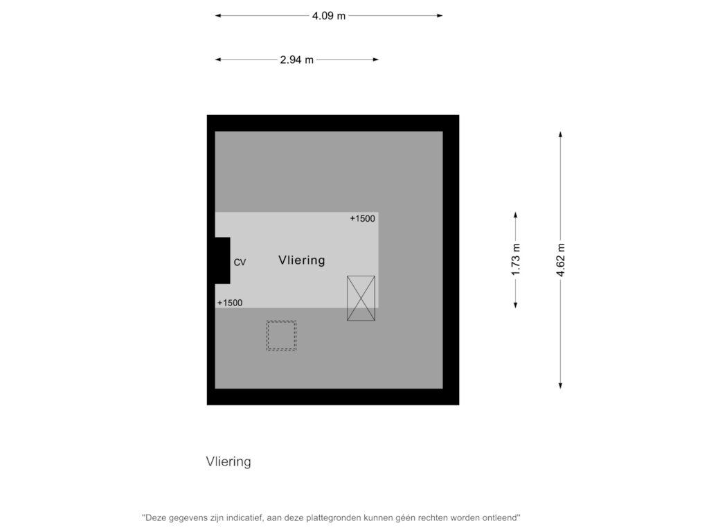 View floorplan of Vliering of Populierenlaan 39