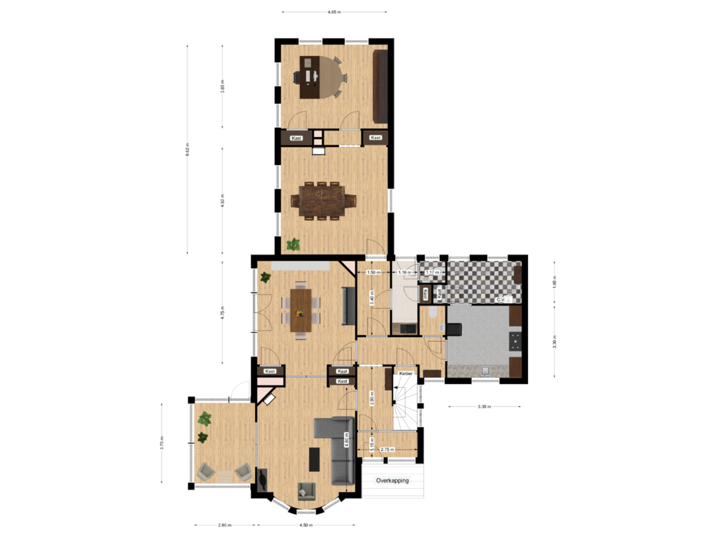 Bekijk plattegrond van Begane grond van Julianastraat 3