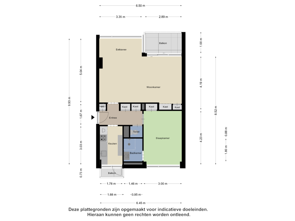 Bekijk plattegrond van Appartement van Meidoornsingel 101-C