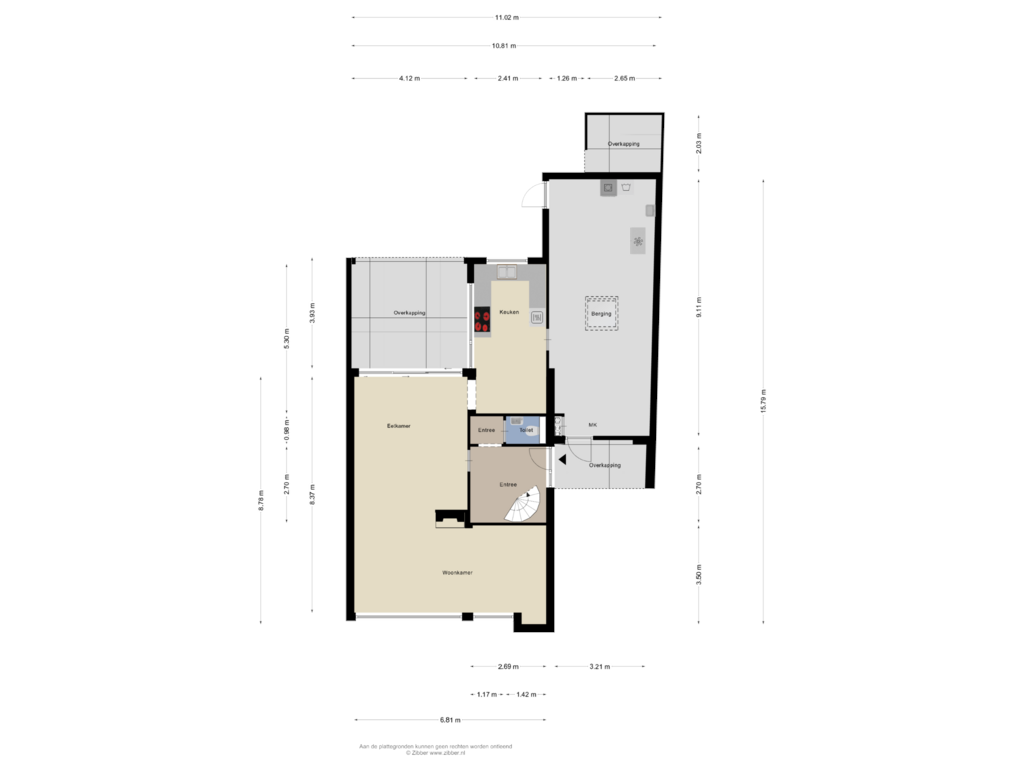 Bekijk plattegrond van Begane grond van Zwembadweg 58