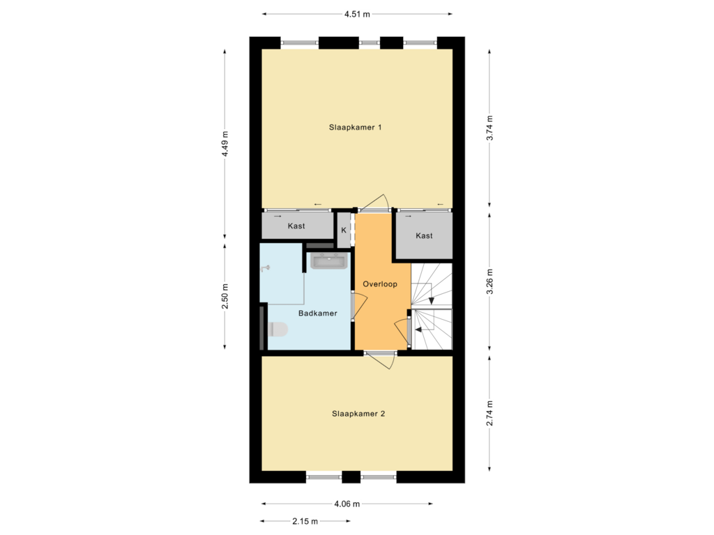 Bekijk plattegrond van Eerste verdieping van De Aak 10