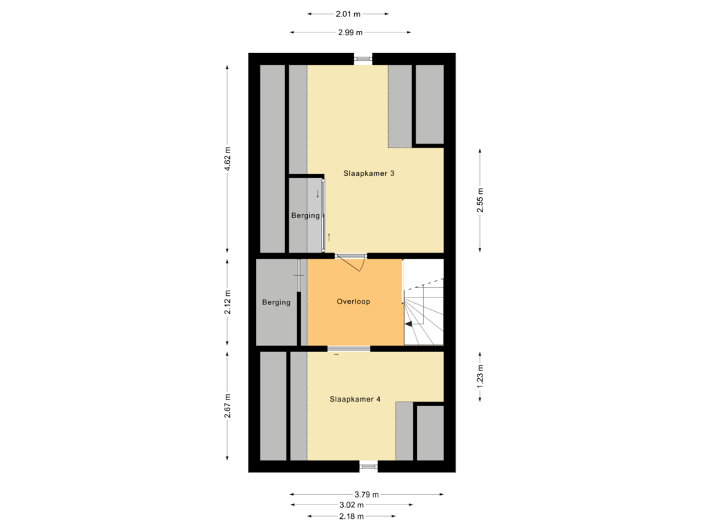 Bekijk plattegrond van Tweede verdieping van De Aak 10