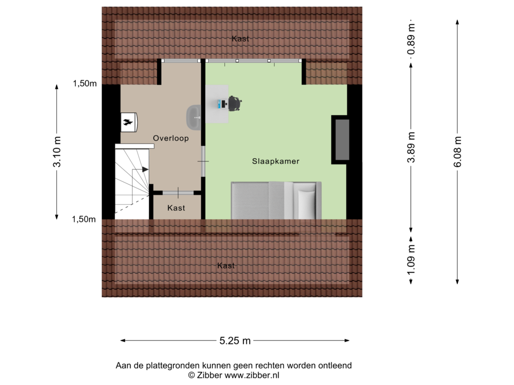 Bekijk plattegrond van Tweede Verdieping van Halvenne 14