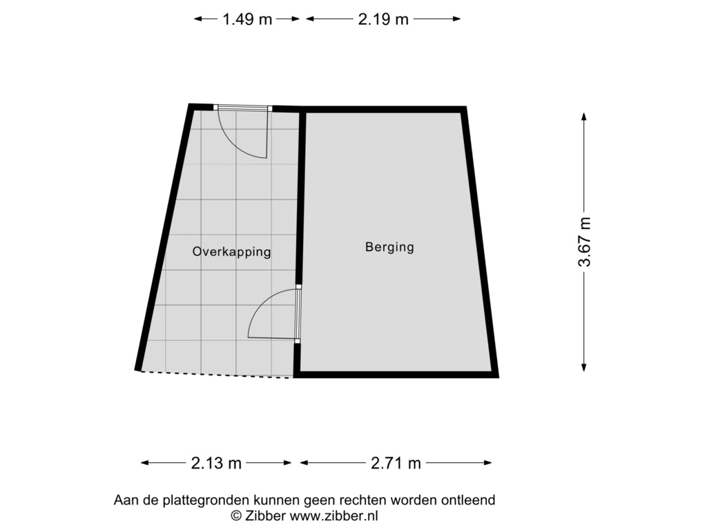 Bekijk plattegrond van Berging van Halvenne 14