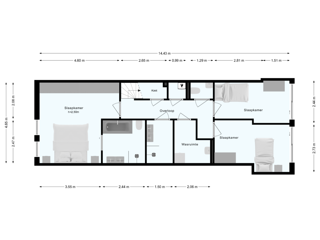 View floorplan of Kelder of Willemsparkweg 12-O