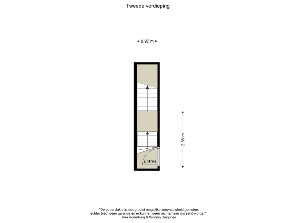 Bekijk plattegrond van Tweede verdieping van Roemer Visscherstraat 21-3